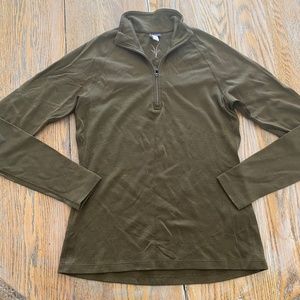ISIS olive brown New Zealand merino zip neck